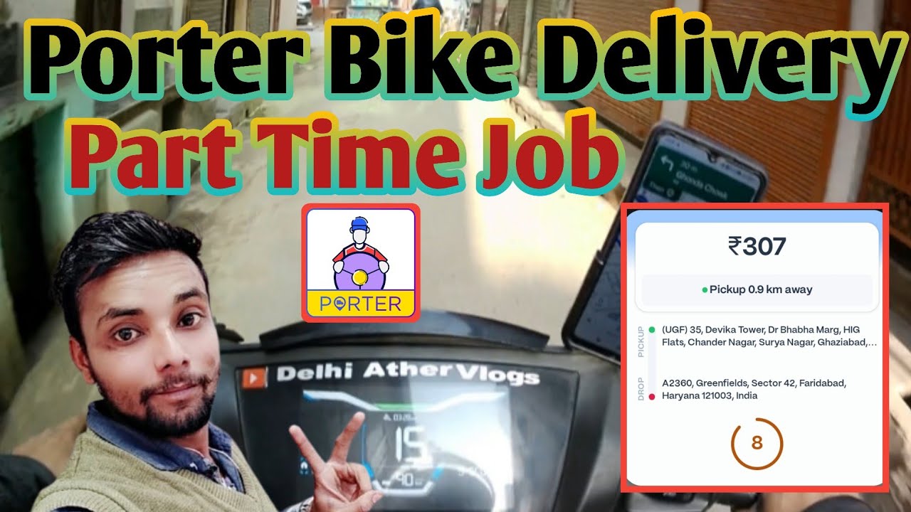Porter Bike Delivery || Porter Bike Delivery Part Time Job 😀 Porter Bike Delivery Full Day Earning 😝