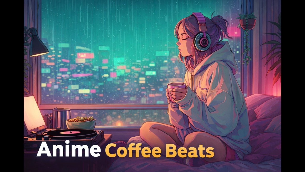 🌧️ Neon City Rain Lofi 🎶  Deep Focus, Relax & Sleep Chillhop Beats 🌙