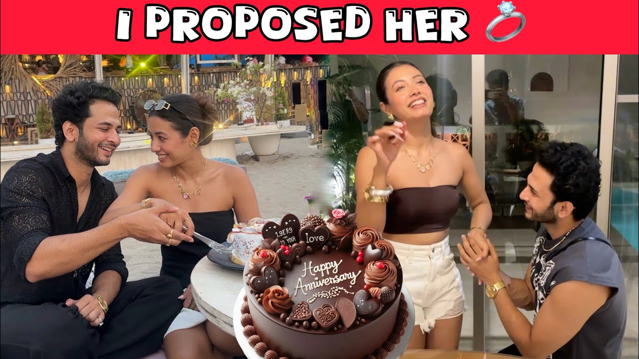 Happy 4 years anniversary to us ❤️ Proposed her!
