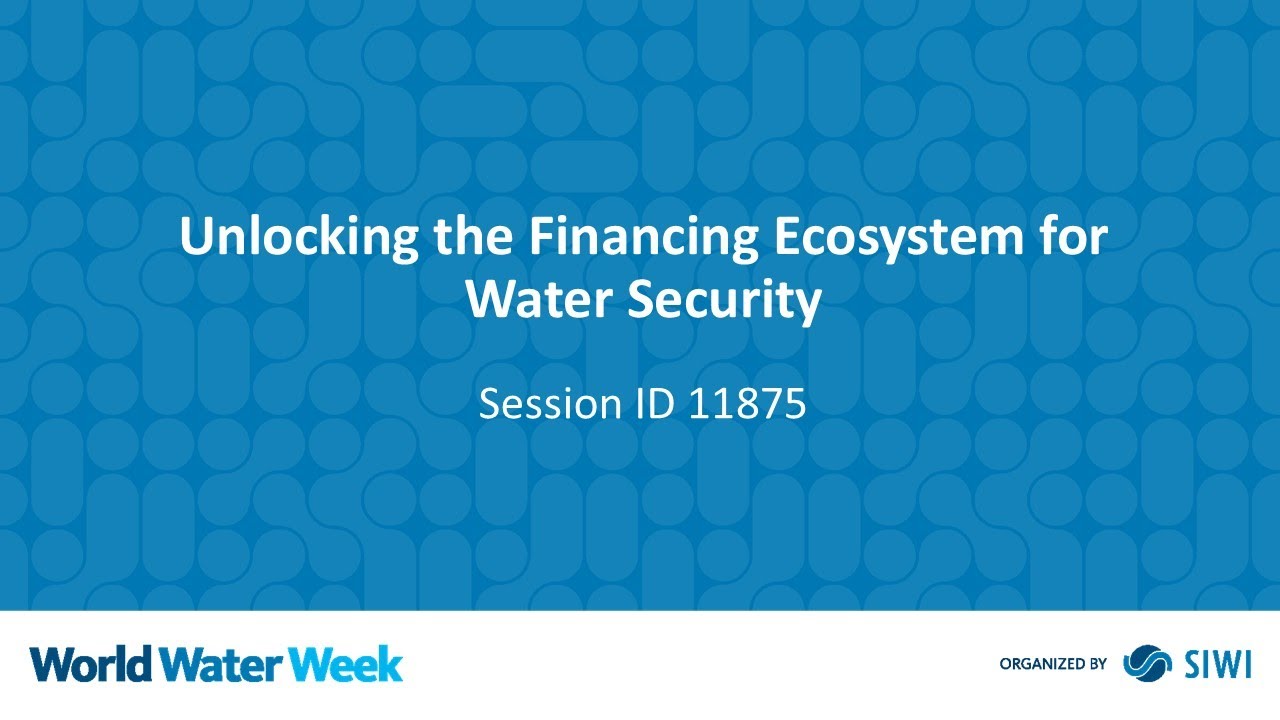 11875 Unlocking the Financing Ecosystem for Water Security