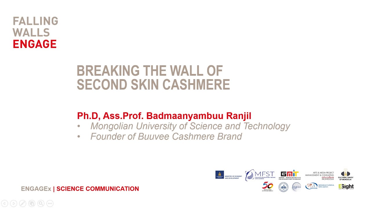 Ph.D, Ass.Prof. BADMAANYAMBUU Ranjil: “Breaking the Wall of SECOND SKIN CASHMERE”