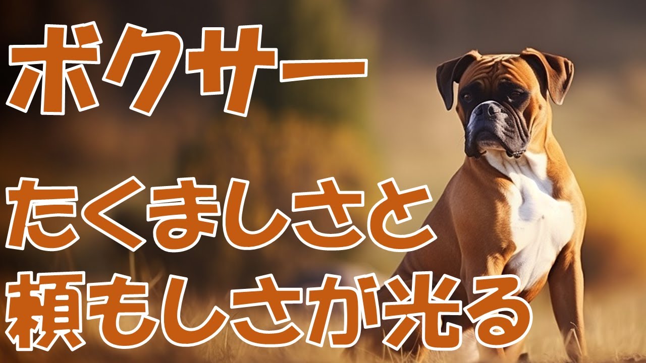 【ボクサー】人懐っこい性格でたくましさと頼もしさが光る大型犬
