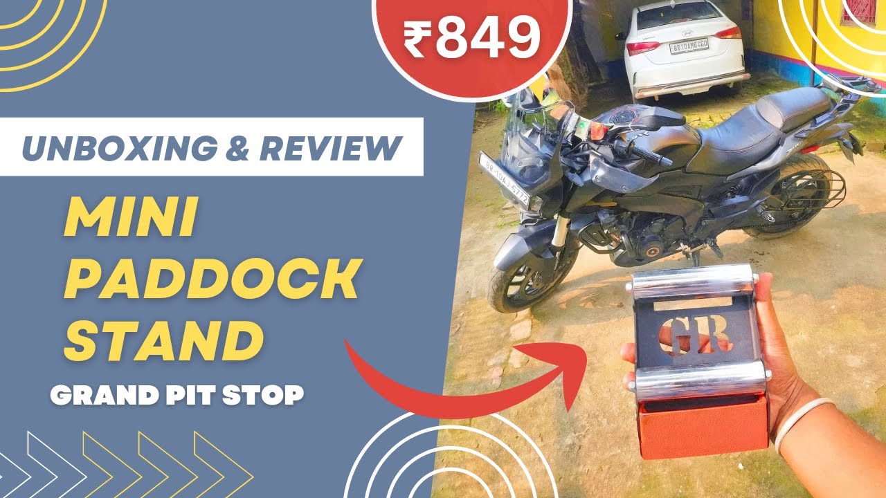 Mini Paddock stand for bike | Best bike gadgets |Grandpit stop ramp roller