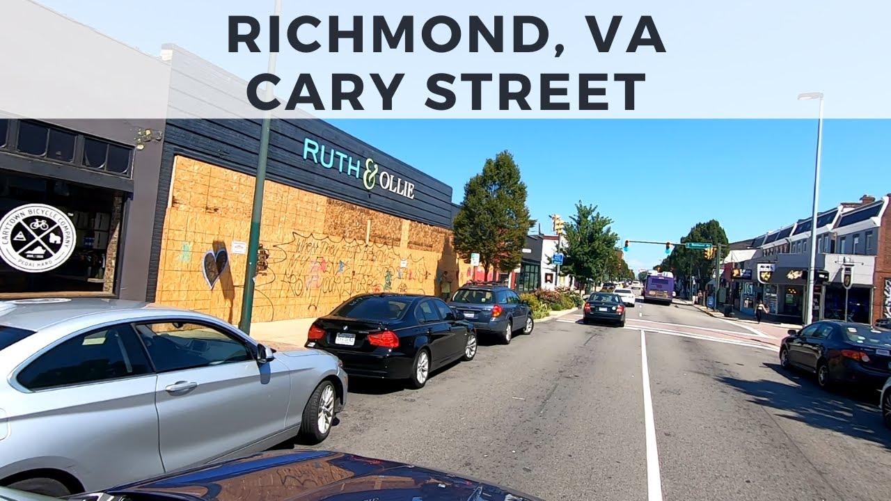 Richmond, VA - Driving on Cary Street - The West End to Shockoe Bottom