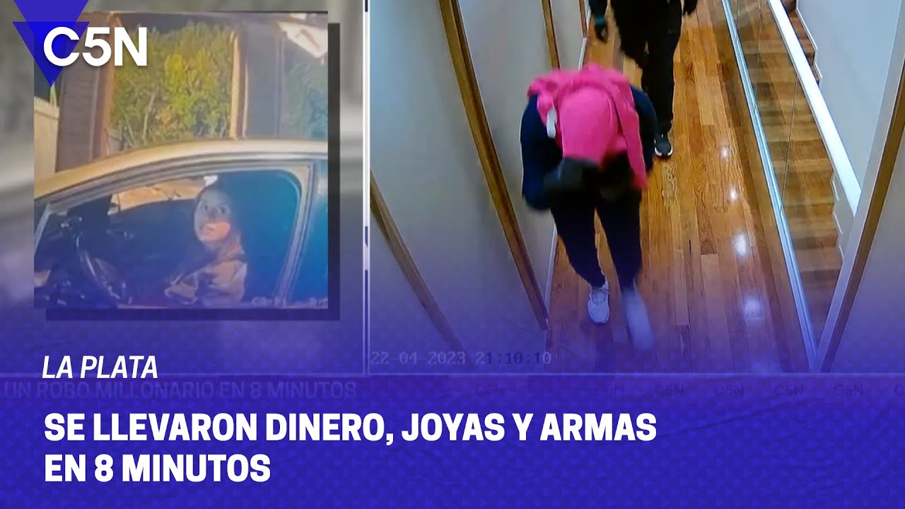 ROBO MILLONARIO en LA PLATA: se llevaron DINERO y JOYAS en 8 MINUTOS