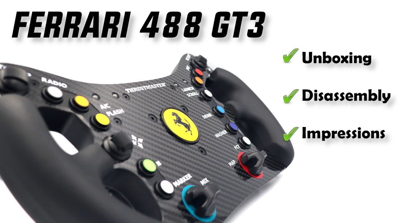 Thrustmaster Ferrari 488 GT3 add-on wheel overview & disassembly