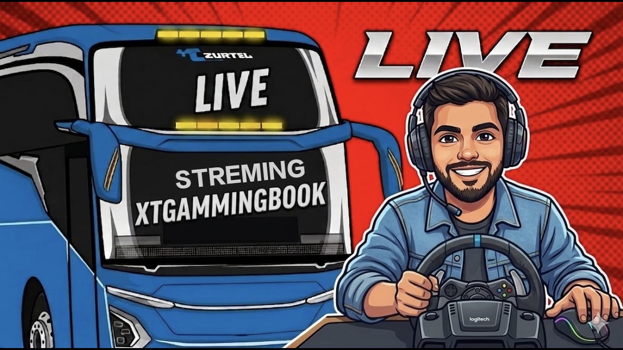 Euro truck simulator 2 LIVE | Stering Wheel gameplay With Indian Bus | Desi Bus