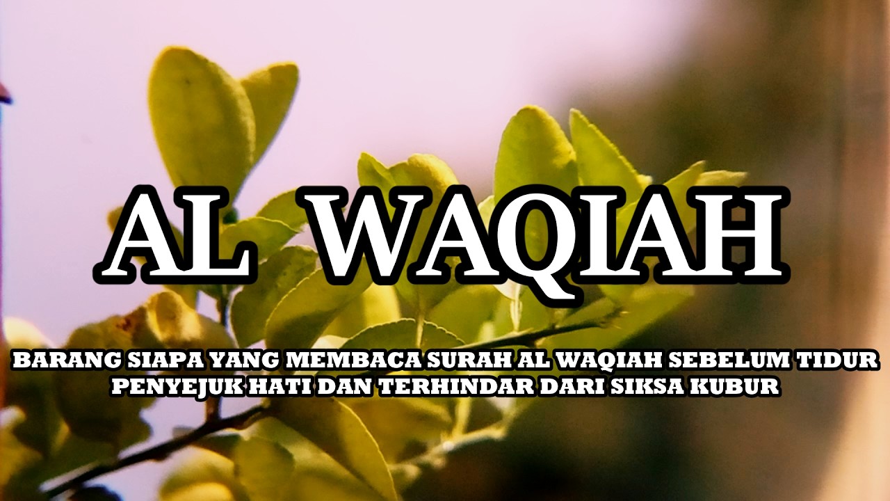 BACAAN MERDU SURAH AL WAQIAH, ALQURAN PENGANTAR TIDUR , PENARIK REZEKI MELIMPAH