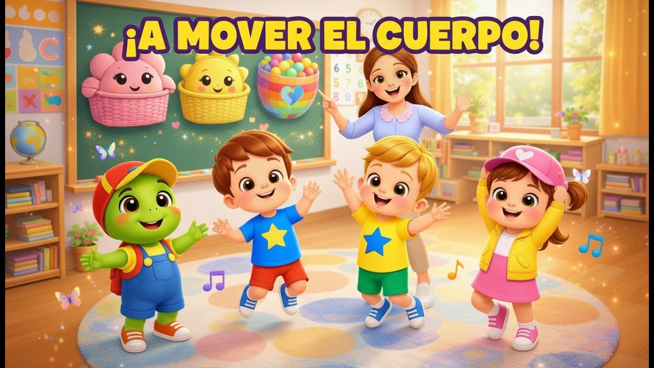 &iexcl;A MOVER EL CUERPO! 💃 Canci&oacute;n Infantil Divertida | Aprende Bailando con Ni&ntilde;os 🎶