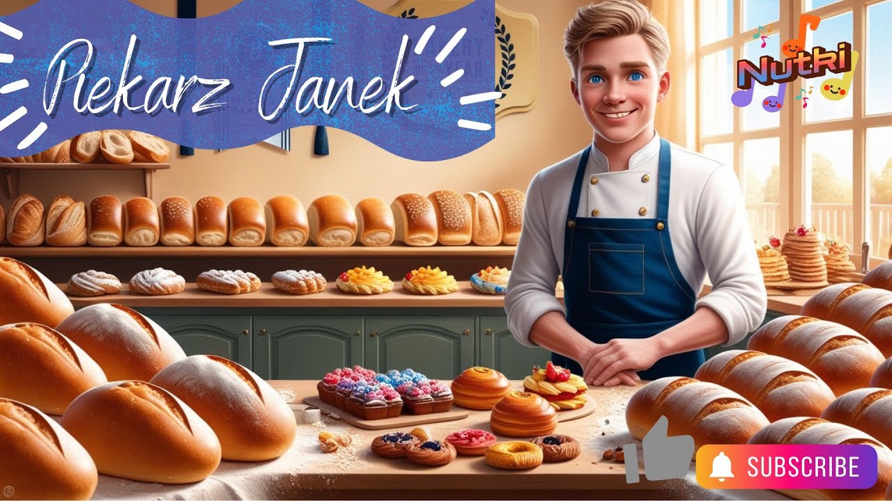 🍞👨‍🍳Piekarz Janek i pyszne Bułeczki - Wesoła Piosenka dla Dzieci🥖