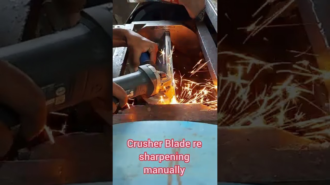 Plastic Recycling Crusher Blade re sharpening by hand grinder