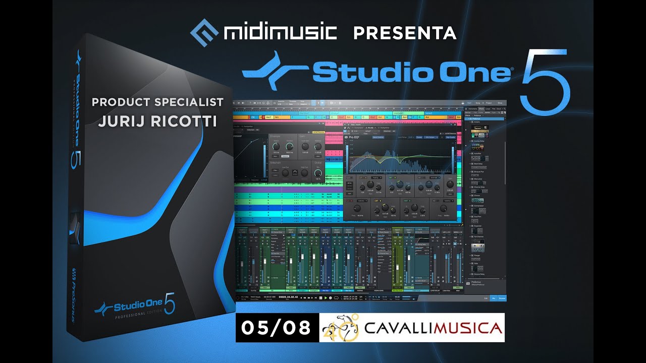 Presonus Studio One 5 Pro Seminario 2020 con Jurij Ricotti (completo italiano)