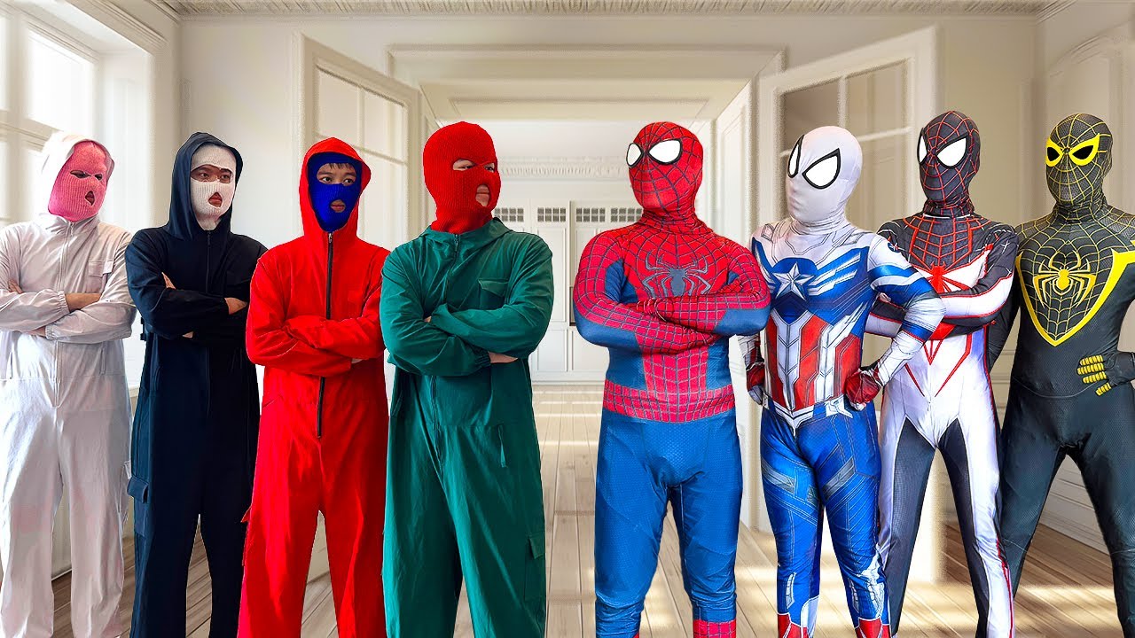 SUPERHERO's Story || Team Colorful Spider-Man VS Colorful Mask Guy Team – Epic Showdown! ( Action )