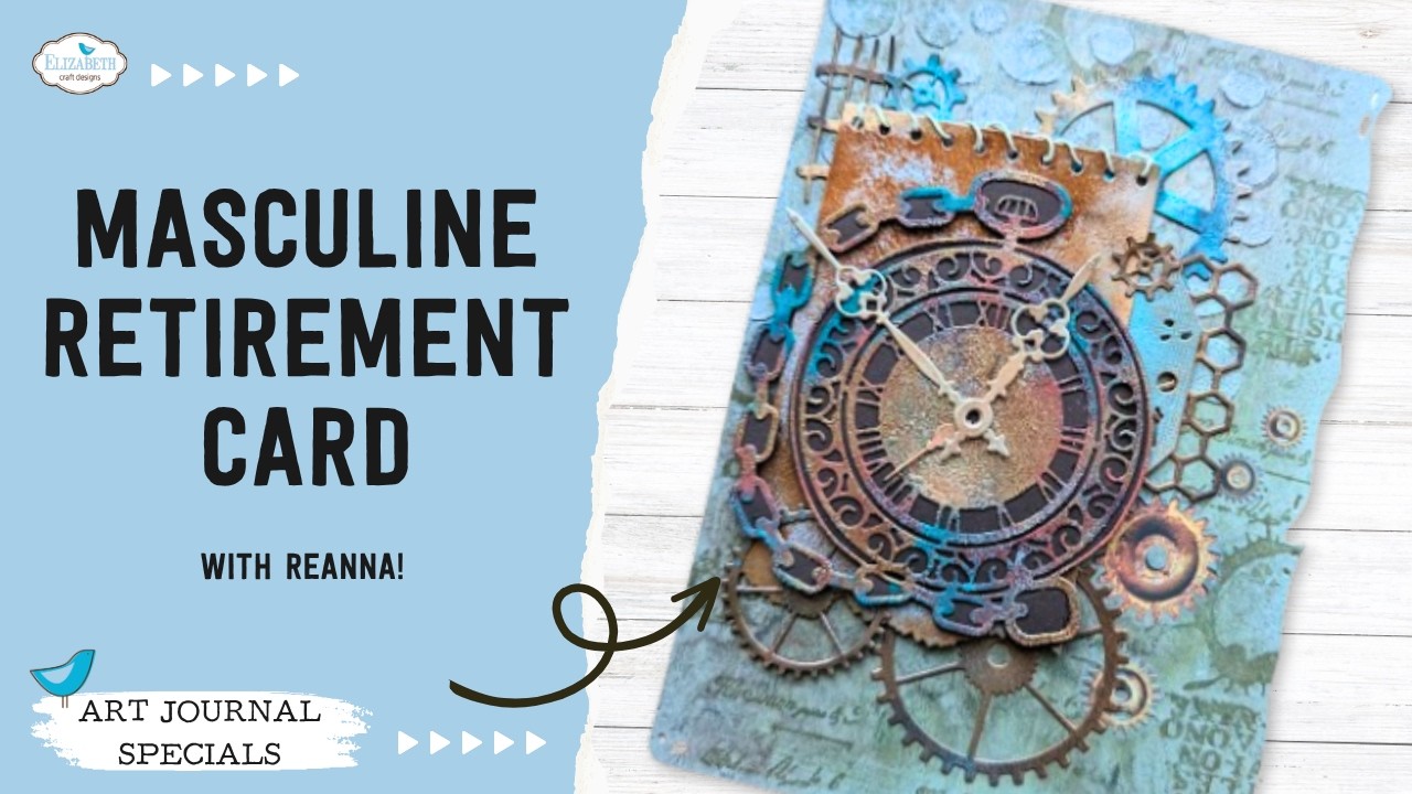 Make a Masculine Mixed Media Card with Reanna