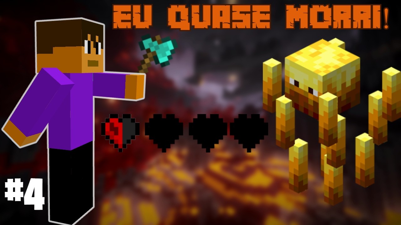 SOBREVIVI POR 1 CORAÇÃO NO NETHER… (Hardcore #4)