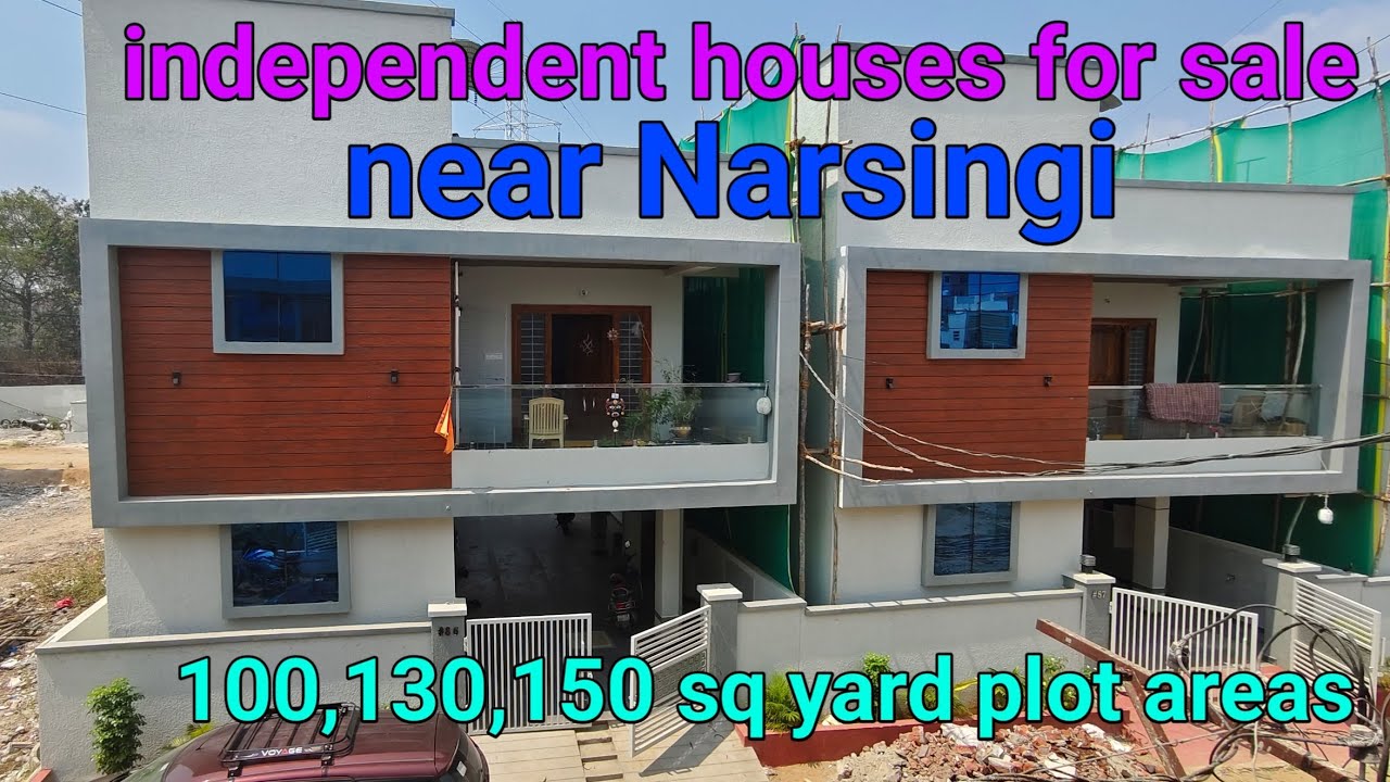 ||Independent house for sale near narsingi|| G+1 houses||100,130,150 sq yard plot area||