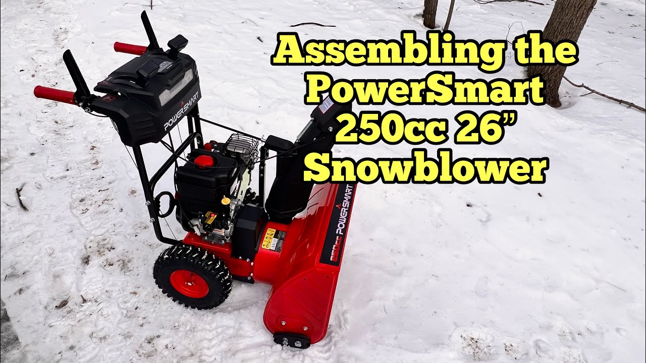 First take and Assembling Powersmart 250cc snowblower.