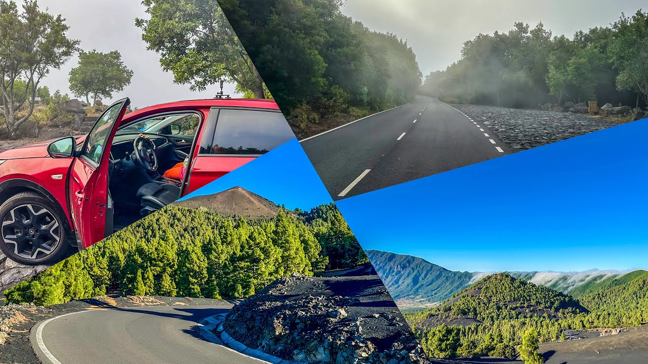 La Palma 8K Scenic Drive LP 301 from East to West Opel Grandland DJI Osmo 360 
