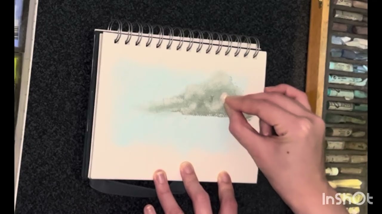 Apprendre à peindre des nuages aux pastels sec Tuto débutant 