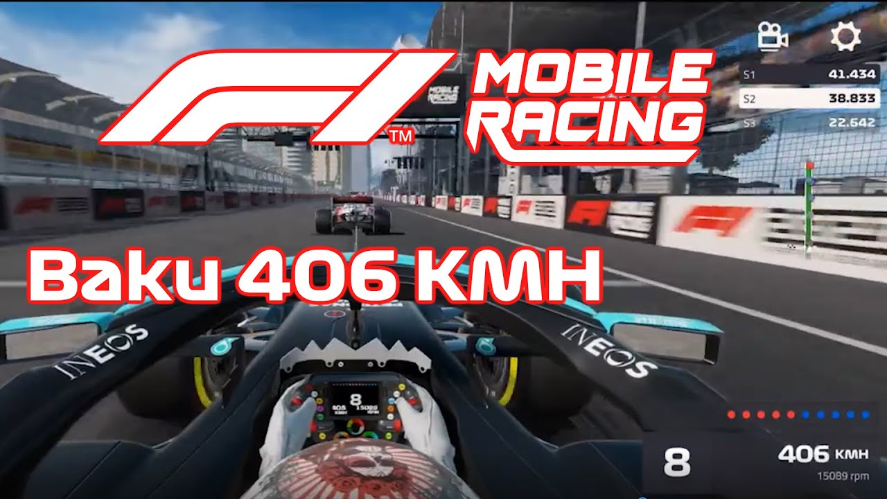 Mercedes goes 406 KM/H in Baku Azerbaijan F1 Mobile Racing 2021