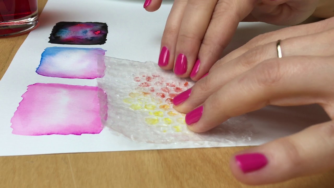 Aquarellhintergründe mit Brushpens malen