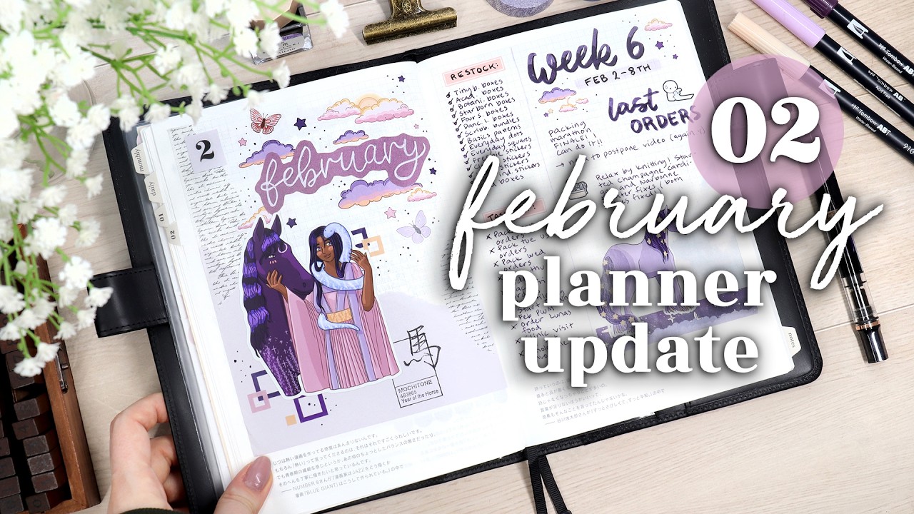🐴 FEBRUARY 2026 Plan With Me // Hobonichi Day-Free Planner Setup