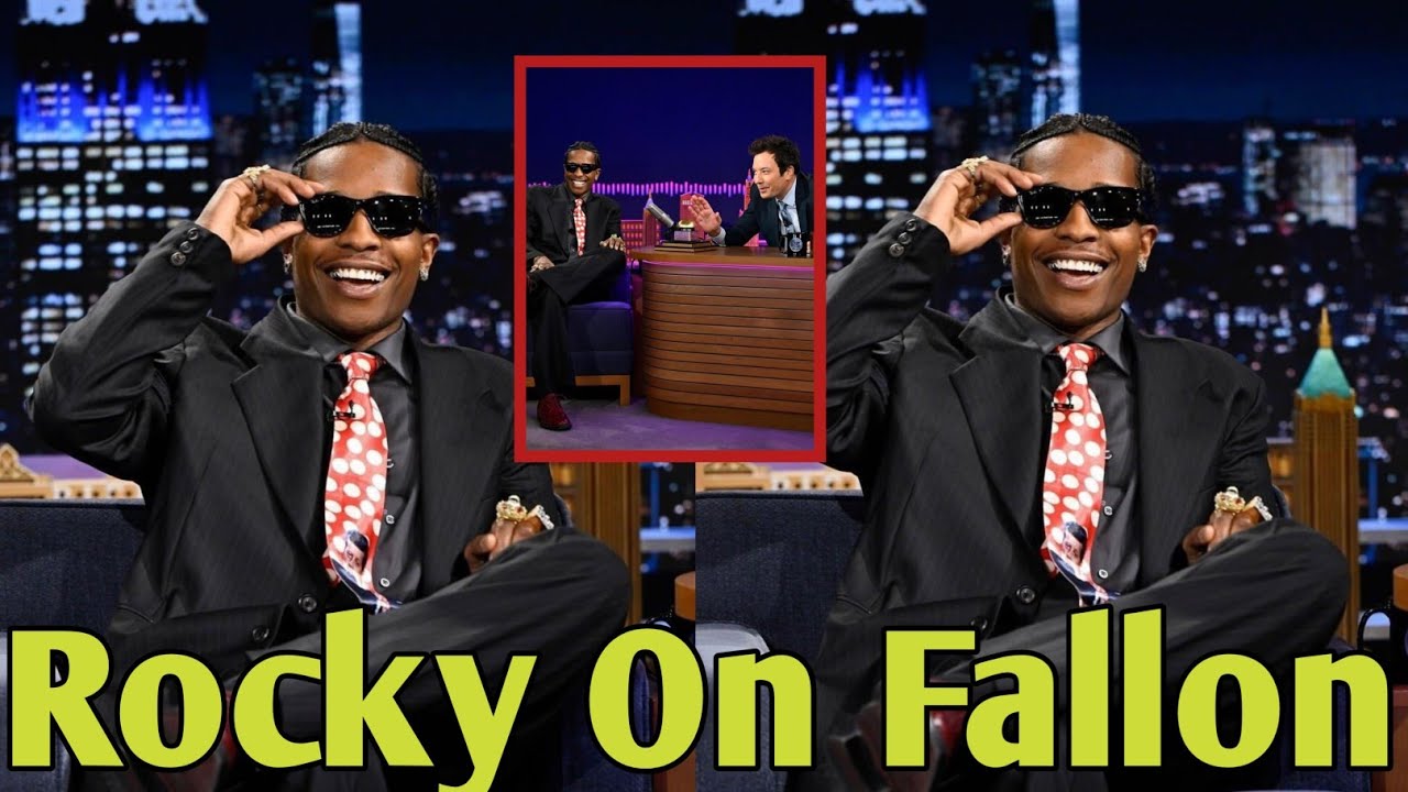 A$AP Rocky on The Tonight Show with host Jimmy Fallon.