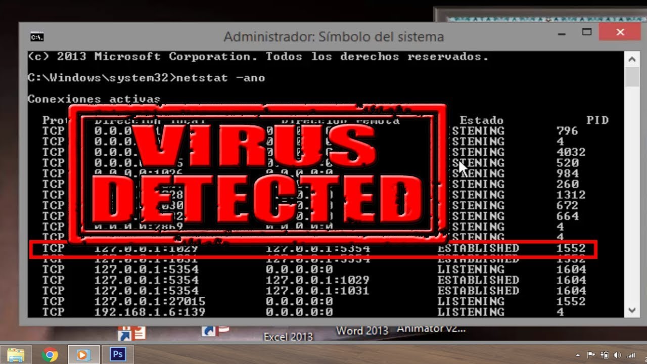 Como Saber si tienes VIRUS Espía en tu PC y como ELIMINARLO desde la Consola CMD | Windows 8/10 |