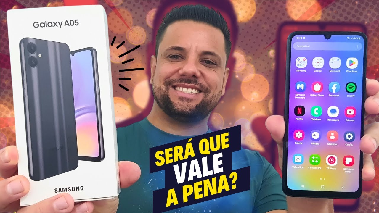 UNBOXING, FICHA TÉCNICA E PRIMEIRAS IMPRESSÕES DO CELULAR SAMSUNG GALAXY A05 (SERÁ UMA BOA OPÇÃO)