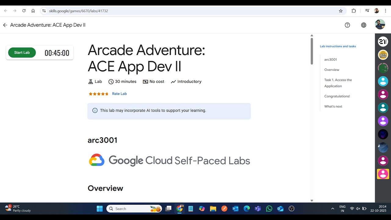 Аркадное приключение: ACE App Dev II || Лабораторное решение || Google Cloud Arcade 2025