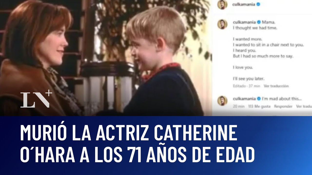 Muri&oacute; la actriz Catherine O&acute;Hara a los 71 a&ntilde;os de edad