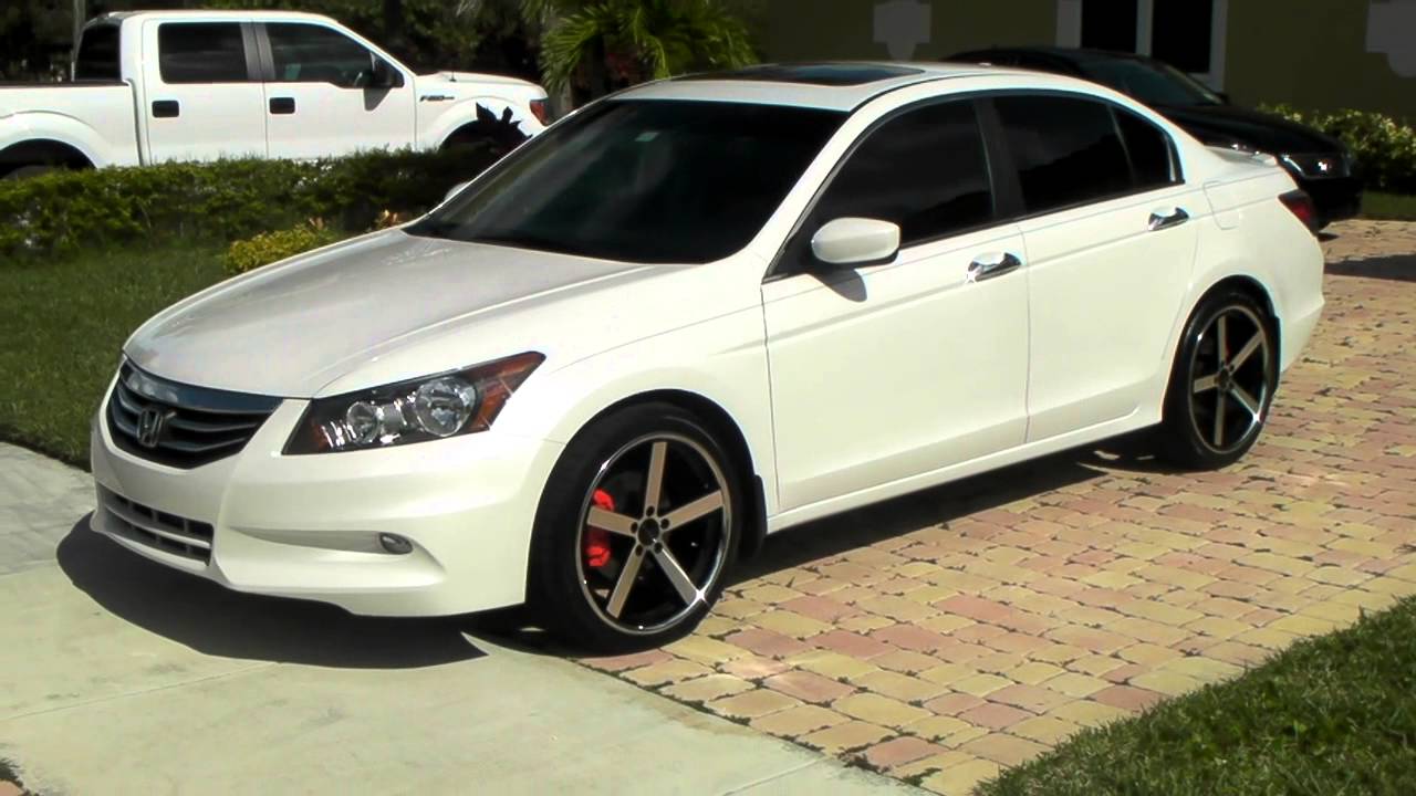 www.DUBSandTIRES.com 20 Inch wheels Giovanna Mecca 2011 Honda Accord Machined Black Concave rims