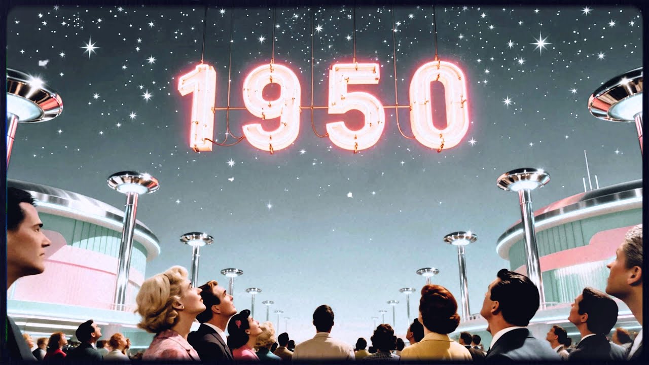 1950 — A Retro-Futuristic New Year | Vintage Sci-Fi Holiday Atmosphere