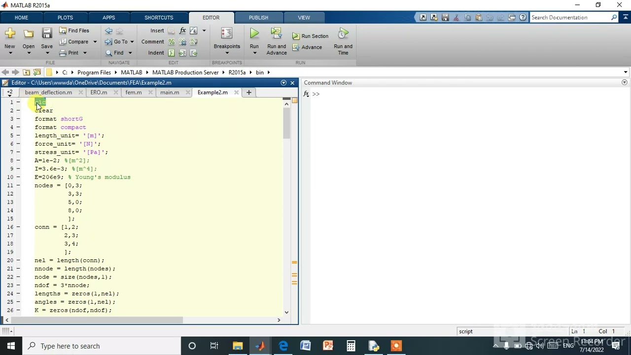 Use of clc, clear and format commands in Matlab, part 1