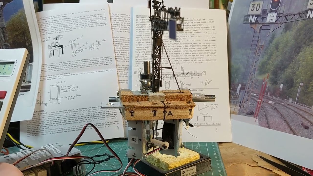 Épisode 4: motorisation des signaux mécaniques de la potence PLM 3 voies de chez Interfer