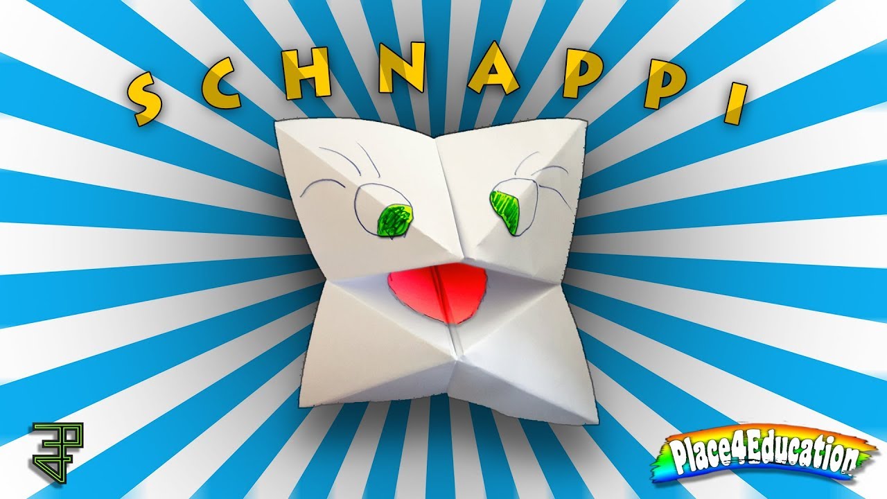 Wir basteln ein Schnappi aus Papier ( Kindergarten / Schule )