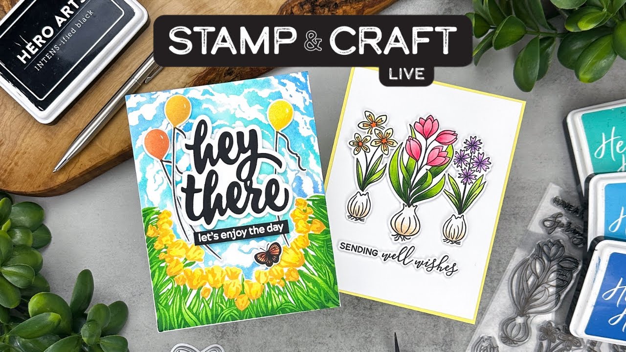 Hero Studio Stamp & Craft LIVE - February 2025 Card Kit and Clear Set + Dies of the Month