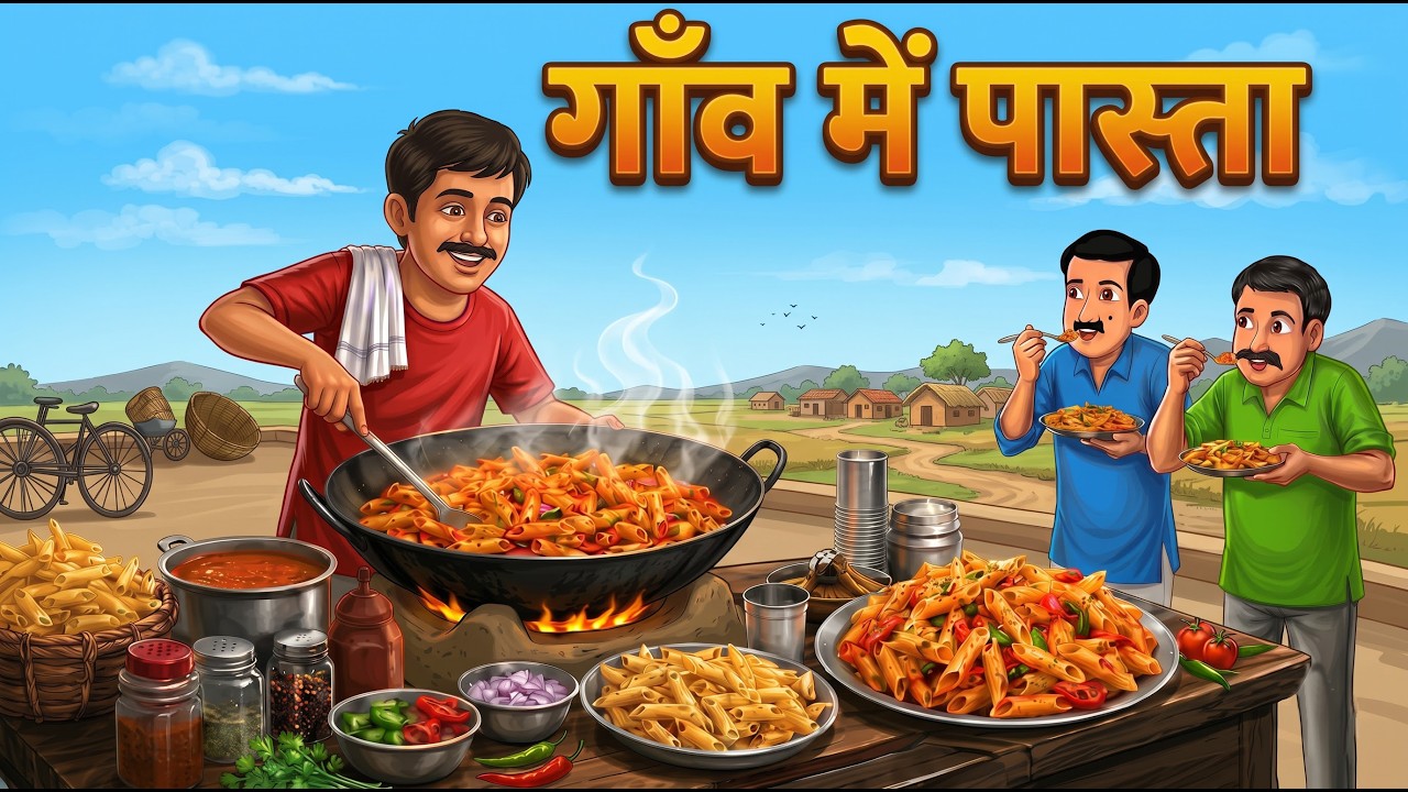 गांव में पास्ता | Gaon me Pasta Wala | HINDI KAHANIYA | CARTOON STORY | HINDI STORIES | KAHANI |