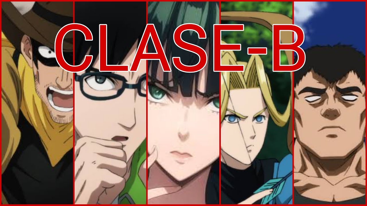 TODOS LOS HEROES DE CLASE B de one punchman