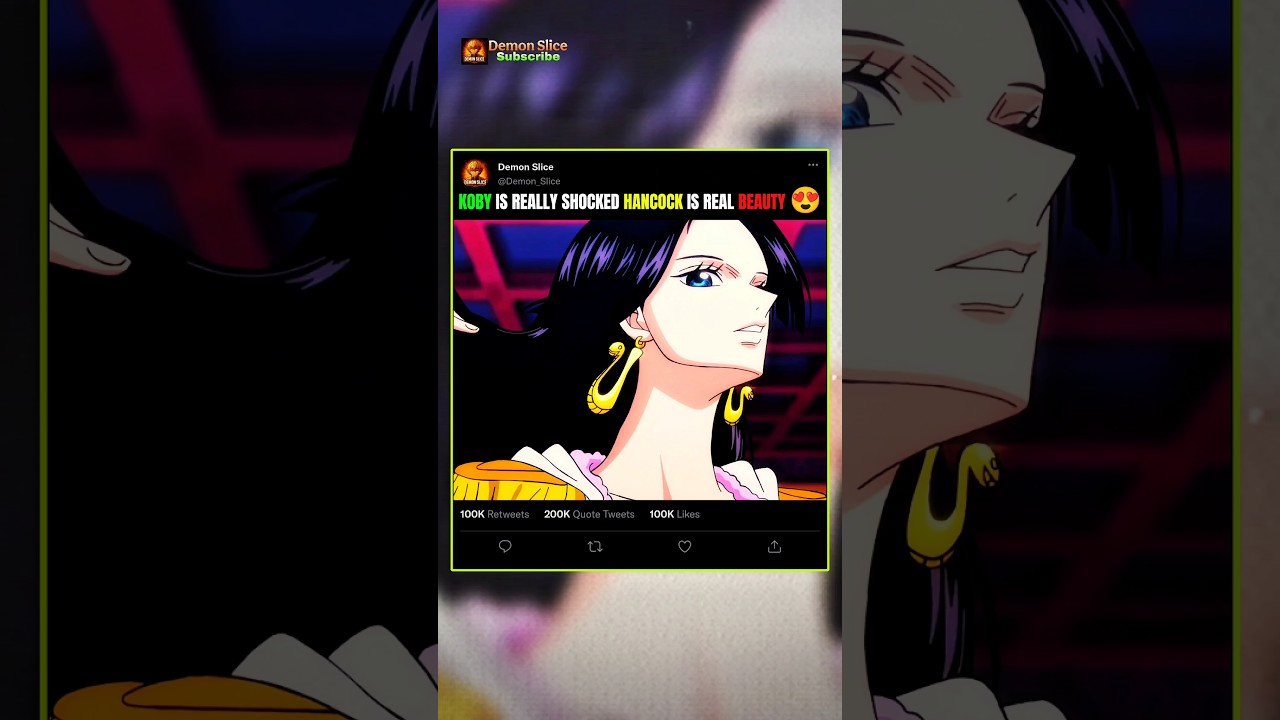 Koby shocked see boa hancock 😍 #anime #onepiece
