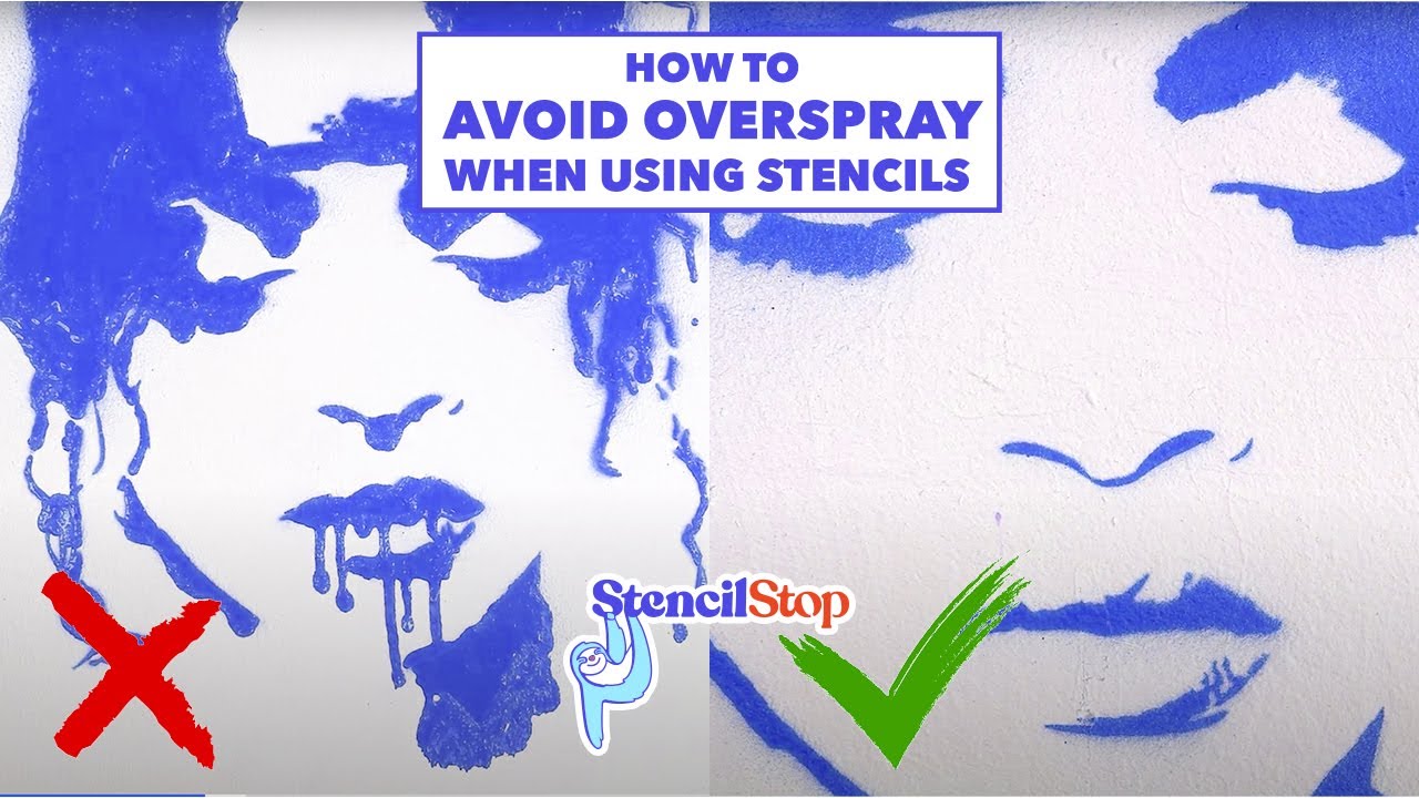 How to AVOID OVERSPRAY with Stencils