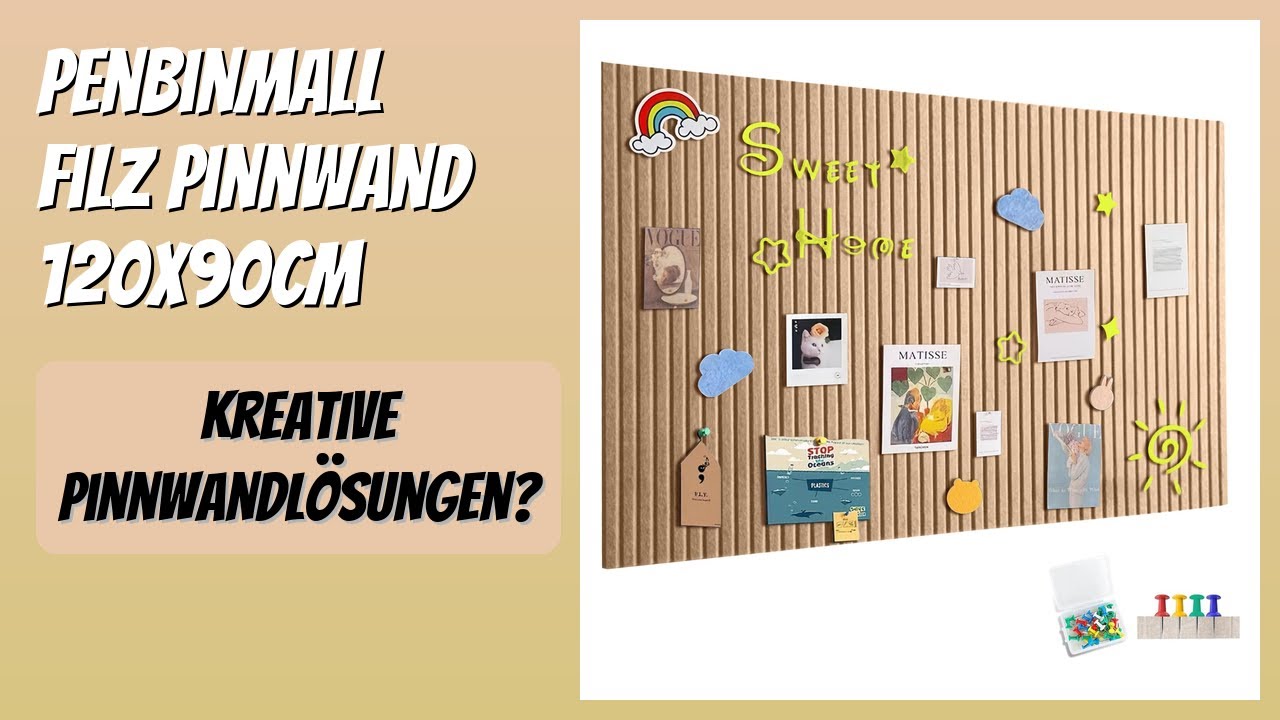 BEWERTUNG (2026): Penbinmall Filz Pinnwand 120x90cm. Infos