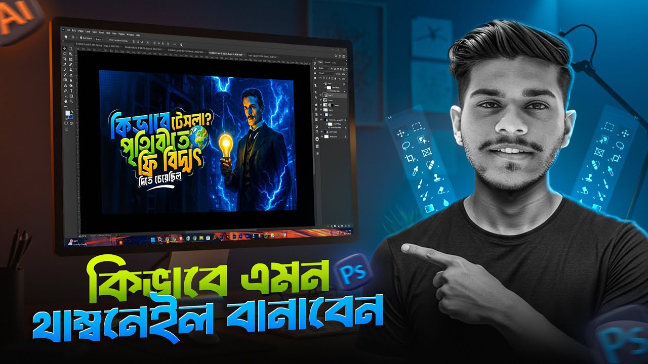 YouTube Thumbnail Design in Photoshop | How to Make Professional YouTube Thumbnails#antorgfx
