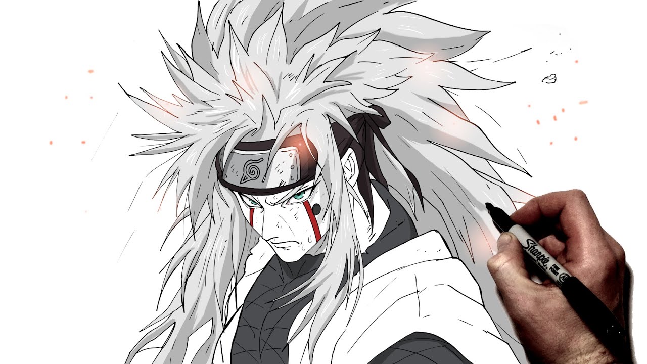 How To Draw Jiraiya (Alt) | Step By Step | Naruto