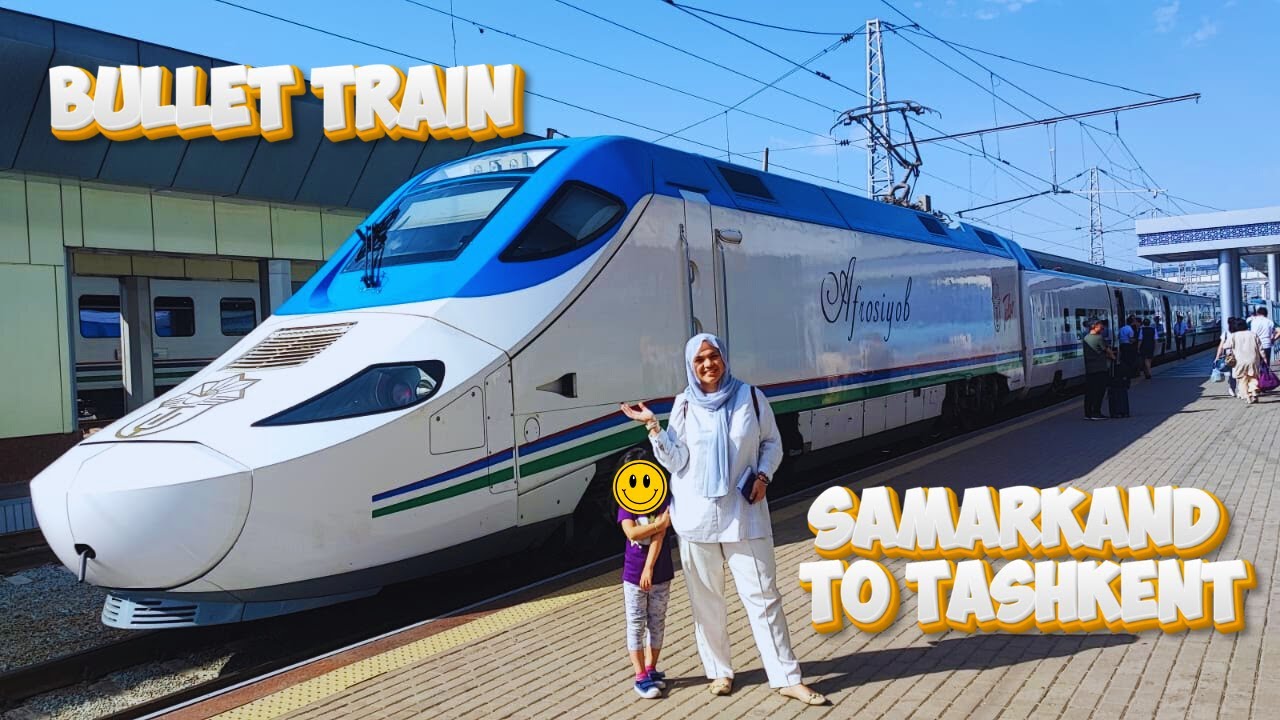 Afrosiab Bullet Train| Samarkand to Tashkent + Chorsu Bazaar & Best Samsa in Uzbekistan! #TravelVlog