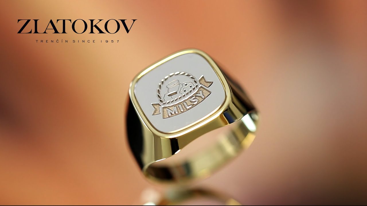 Výroba zlatého prsteňa - pánsky prsteň s logom Milsy