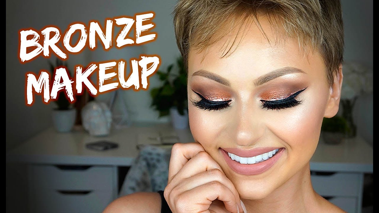 Smokey Bronze Eye Makeup Tutorial w/ Metallic Liner | Alexandra Anele