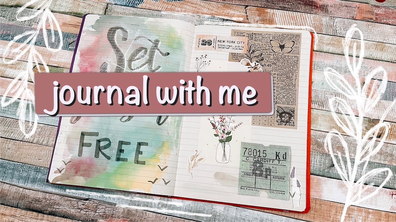 art journal with me | quote page collaging | creative journaling