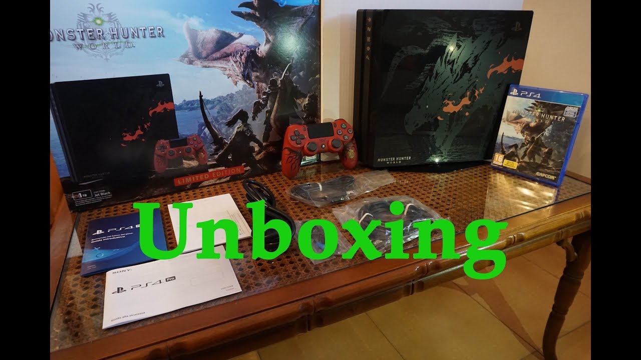 [Unboxing] PlayStation 4 Pro Monster Hunter World Limited Edition (Ita)