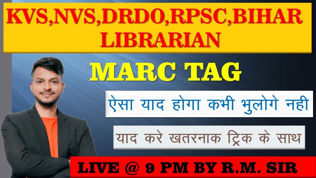 MARC TAG BY RAKESH MEENA SIR @librarysciencewithrakeshsir